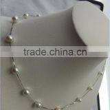 19" wholesale 8-9mm white freshwater pearls necklace