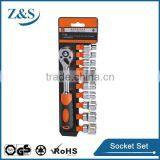 11 Pcs 1/4"dr.Ratchet Handle Socket Set thumbnail-1