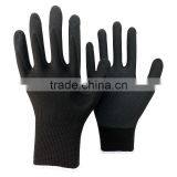 NMSAFETY EN388 13 Gauge Nylon Liner Coated Black Latex Gloves/ Good Grip Gloves thumbnail-1