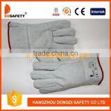 DDSAFETY Natural Reinforced Short Welder Gloves With Double Palm thumbnail-1