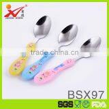 BSX97 Hot Selling Lovely Cheap Stainless Steel Baby Spoon for Feeding thumbnail-1