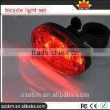 Wholesale Bicycle 1W White Front Bike Light 5 LED Red Rear Tail Lights Bicycle Light Set thumbnail-4
