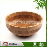 Custom salad round painted bamboo bowl