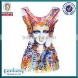 Newest Style Sublimation Fancy Custom Women Vest With 3D Printing Wholesale Tank Top thumbnail-1