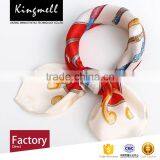 Custom High Quality Printed Silk Satin Square Scarf Lady Scarf thumbnail-3
