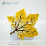 Fashionable Customized Textile Leaf Shape Embroidery Badges thumbnail-2