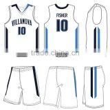 Reversible basketball jersey basketball shirt and shorts custom cheap double mesh sleeveless basketball jersey set