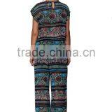 2015 Latest Fashion Women Round Neck Design Print Top Set thumbnail-3