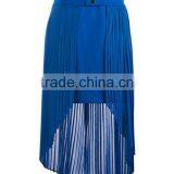 Women Plus Size Clothing Factory Ladies New Model Charming Blue Long Skirt Plain Dyed Summer Sexy Maxi Chiffon Skirt thumbnail-2
