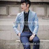 Men's Light Blue Suit, Made to Measure Suit (SHT1405) thumbnail-1