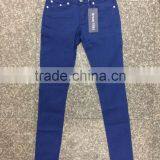 GZY Pure Blue Color New Pattern Jeans Pants For Women Stock 2017 thumbnail-1
