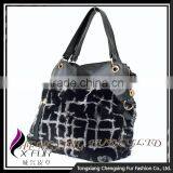 CX-H-44 Ladies Fashion Design Rex Rabbit Fur Handbag thumbnail-3