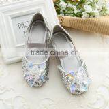 Gold Party Shoes Girls Glitter Leather Slip-on Simple Design Young Children Dance Shoes thumbnail-3