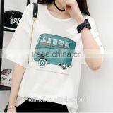 2017 OEM Anti-Wrinkle Unique Design Amazing Quality Hot-selling Best Choice Short Sleeve Casual Oversize T-shirt Women thumbnail-3