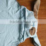 Super Soft Cotton Velour Animal Head Newborn Baby Receiving Blanket thumbnail-3