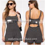 2016 Guangzhou Summer Sleeveless Women Stripe Adult Romper Wholesale thumbnail-1