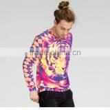 Unisex Colorful Tiger Full Printing Crewneck Sweatshirt thumbnail-3