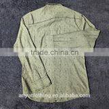 Denim Blue Men's Double Pockets Printed Jean Shirts thumbnail-2