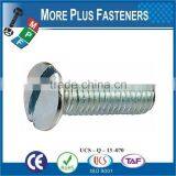 Made in Taiwan ISO 2010 Slotted Raised Countersunk Oval Head Machine Screw Low Carbon Steel Zinc Plated thumbnail-4
