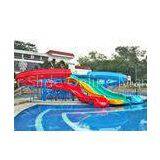 Fiber Glass Spiral Swimming Pool Water Slides For Children / Kids Play Park thumbnail-1