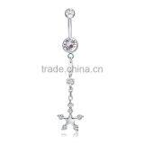 Dangle Body Jewelry Tassel Gold Eagle Belly Button Ring thumbnail-1