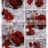 Aidocrystal Red Wedding Hairpiece Hair Flower Bridal Hair Clip Handmade Rhinestone Headpiece Hair Accessories thumbnail-3