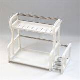 Hot Sell Plastic Storage, Plastic Shelf With Stainless Bar, Kitchen Storage Shelf thumbnail-3