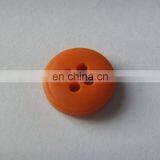 14mm 4 Hole Orange Resin Button