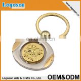 OEM/ODM zinc alloy nickel plated custom logo metal keychain for saleing