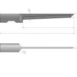 Multicam Flat Point Single Edge ROUND SHANK KNIFE BLADES Ø6 thumbnail-5