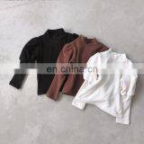 Parent child girl baby Korean bottoming shirt Australian Plush princess sleeve bottoming shirt