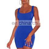 Women 2020 New Arrival One-piece One Piece Jumpsuit Sexy Short Bodycon Casual Blank Fluorescent Color Romper Jumpsuit thumbnail-4