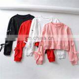 LAITE H2008 Crew Neck Women's Sweatshirts Women Crop Top Solid Color Sweatshirts Ladies's Pullover thumbnail-1