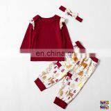 New Fashion Sister Brother Match Tops Santa Outfits Sets my Christmas Romper Deer Santa Outfits Kids Xmas Dresses thumbnail-5