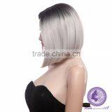 New Fashion Wig Fashion Grandma Gray Bob Wig thumbnail-5