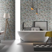 Mosaic wallpaper glue thick sticky can be removed from the peel namely wallpaper the matte kitchen bathroom wallpaper wallpaper mesa vinyl film Mosaic shelf paper wallpaper