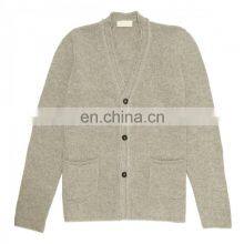 V Nek Knit Cardigan Merino Wool Women With Pockets thumbnail-1