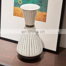 Tabletop Modern Minimalist House Decoration Nordic White Ceramic Flower Vase For Home thumbnail-5