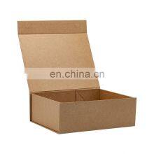 Custom Ribbon Design Brown Kraft Color Luxury Paper Rigid Box Packaging for Retail Products thumbnail-2