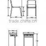 Cheap Panel Top Pupil Desk and Chair TC-C03+TC-Z03-V for Primary School Student thumbnail-3