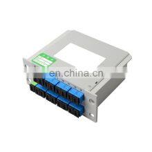 Rack Mount Plc Splitter ABS Box SC UPC Connectors Cassette Type 1X16 Optical Fiber Splitter