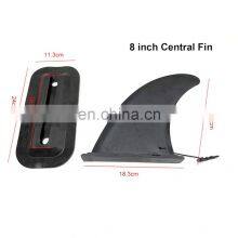 Snap-in System Hard Plastic 8'' Centre Fin Black Classic Single Fin for ISUP Paddle Board thumbnail-2
