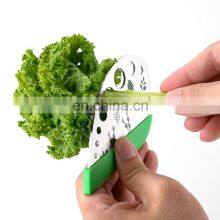 Amazon Fast Dispatch 2 in 1 Kitchen Tool Dough Cutter Scraper Stainless Steel 9 Holes Leaf Herb Stripper thumbnail-1