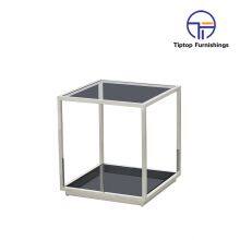 Interior Home Decoration Laptop Stainless Steel Different Tray MDF Center Table White Wood Coffee Table Sofa Side End Table thumbnail-2