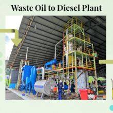 80% high oil yield Waste engine motor oil recycling to diesel refining distillation machine