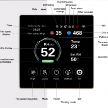 4 Inch LCD Color Screen Ventilation System Control Plus Dehumidification Control Smart Controller thumbnail-2