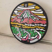 Customized Production of Ball-machined Cast Iron Japanese and European Painted Decorative Art Manhole Covers thumbnail-4