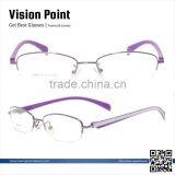 Metal Half-rim Women Eyewear Optical Frame Korean Wholesale in China thumbnail-1
