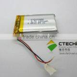 3.7v 1800mah li polymer battery 103450 li-ion prismatic battery