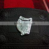 Scottish Kilt Belt Buckle Made Of Brass Material With Black Finish Front Side Harp Badge thumbnail-3